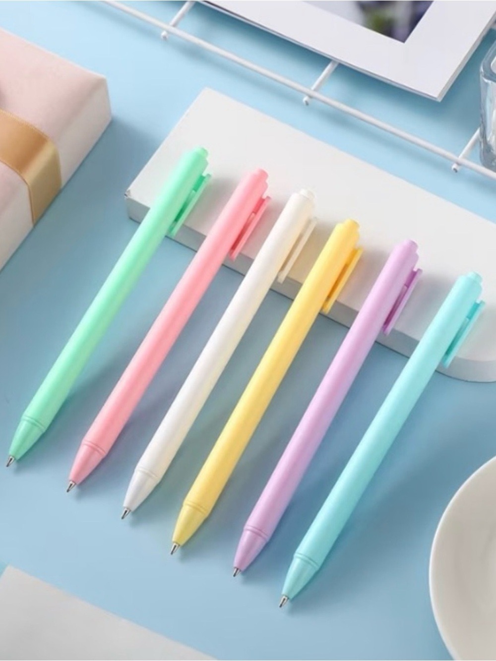 12 Pastel Retractable Gel Pens Set Fine Point 0.5mm Cute Aesthetic School supply